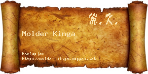 Molder Kinga névjegykártya
