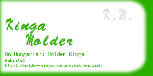 kinga molder business card